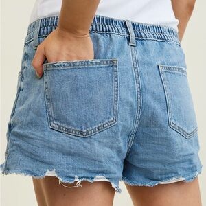 Aerie Comfort Stretch Blue Jean Shorts